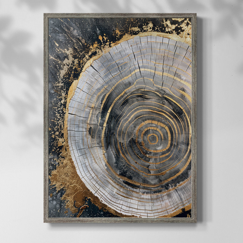 Reproduction encadrée ABSTRACT Series CCXL - bois massif, H 30 po x l 24 po