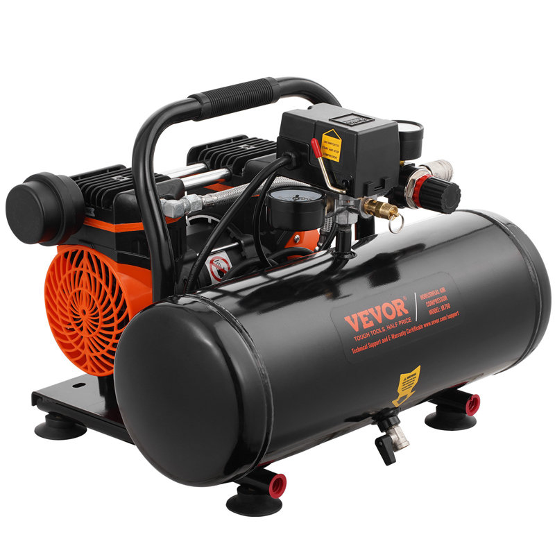 Compresseur d'air portatif compact sans huile 2 gallons 8Bar