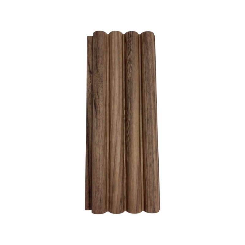 Panneau mural 3D 3,94 po x 110 po, Noyer clair mat