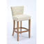 Ensemble de 2 tabourets de bar, cuir et bois