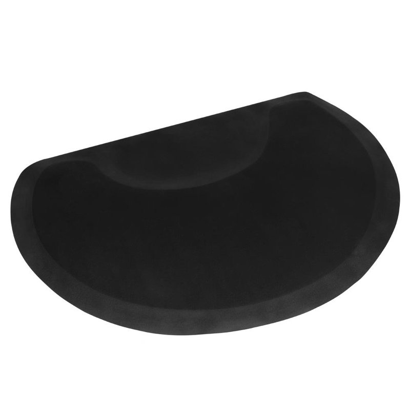 Tapis de chaise biseauté en demi-cercle, H 0,5 po x l 48 po x P 36 po