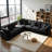 7-seater U-shaped combination upholstered sofa-184697772