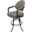 Tabouret de comptoir pivotant rembourré avec structure en métal Pompton-1523330103-1523330096