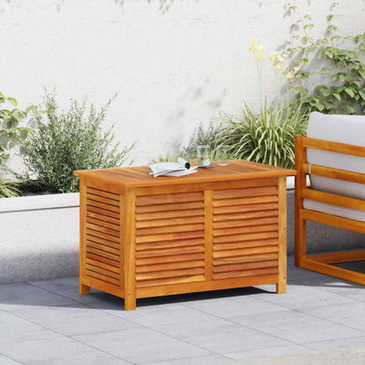 Water Resistant Acacia Solid Wood Deck Box in Brown