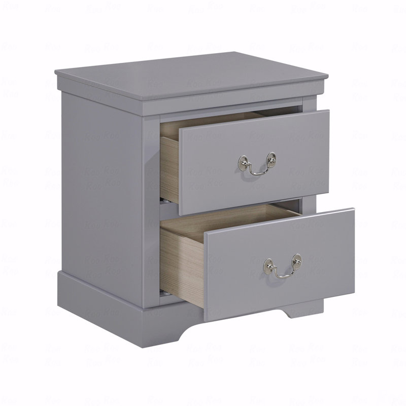 Table de chevet 2 pièces 1 pièce, Gris
