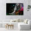 African Elephant Abstract Painting - No Frame Print on Canvas-98482838