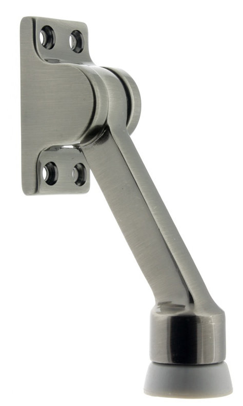 Solid Brass Kick Stop, Antique Nickel