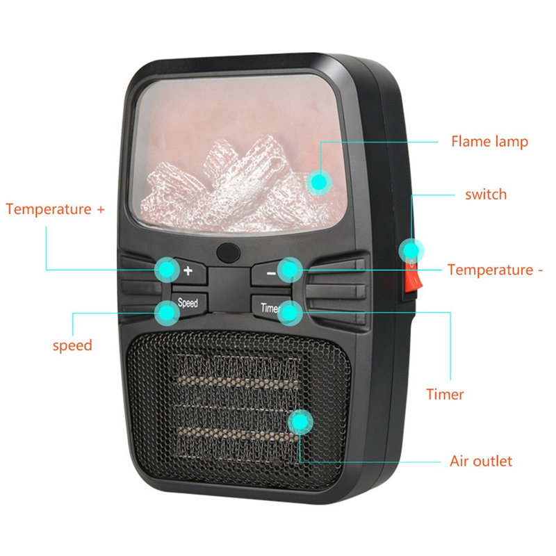 Flame Heater Small Conditioning Portable Heater Mini Multi-Function Heater