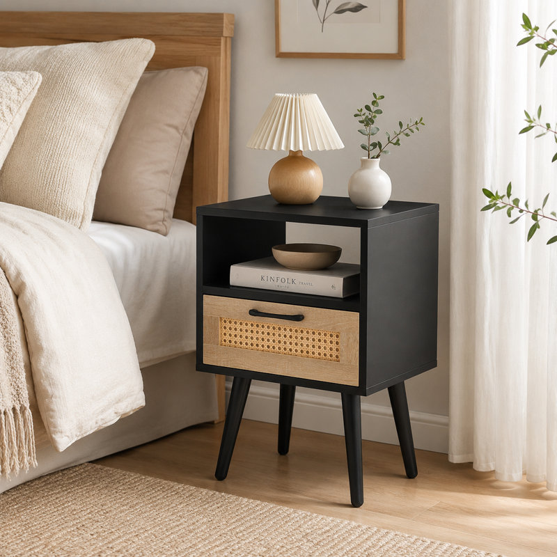 Table de chevet Soan, Noir
