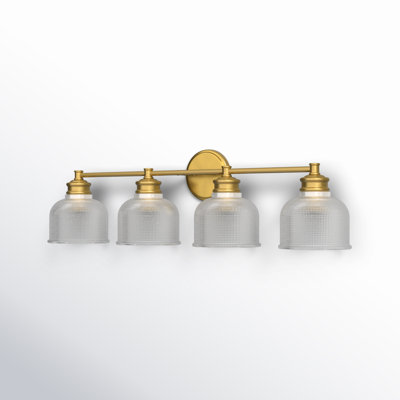Besima 4 Light Hammered Dimmable Vanity Light