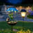 Solar Metal Frog Bird Feeder, Outdoor Garden Decor For Patio Yard Lawn