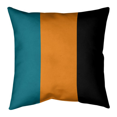 Striped Cotton Blend Reversible Pillow Cover