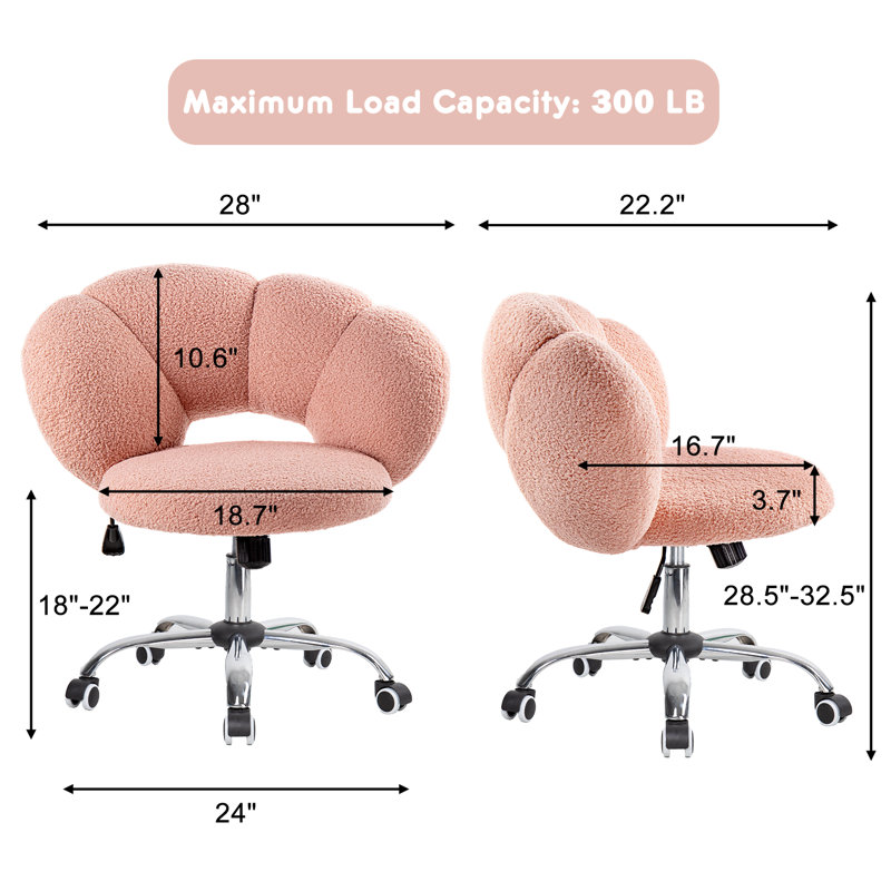 Cloud-shaped Desk Chair, Pink