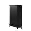 Black Bathroom Cabinet Triangle Corner Storage Cabinet With Adjustable Shelf Modern Style MDF Board-801919523