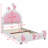 Upholstered Platform Bed With Rabbit Shaped Headboard