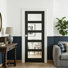 Porte dalle - 5 portes intérieures en verre noir avec poignée ronde argentée 24 po x 80 po