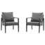 Méridienne grise en aluminium avec une paire de coussins d'épaule et de coussin-2033898491