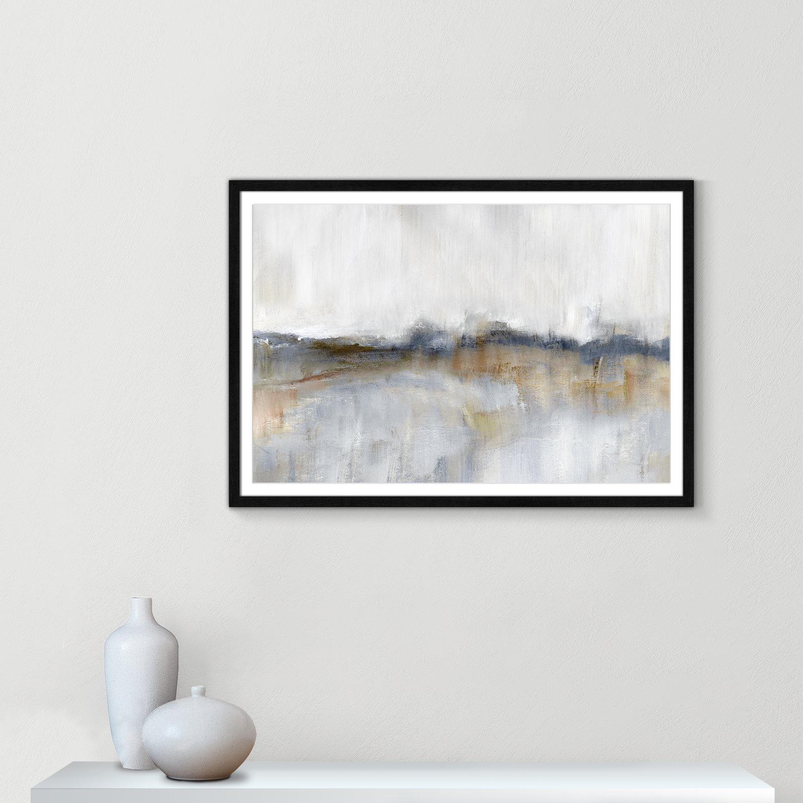 Autumnal Tide by Nan, Black Framed, 25.5" H x 35.5" W x 0.75" D