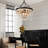 Fokje 9-Light 24" Tiered Black Crystal Chandelier