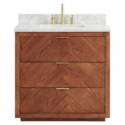 Cavit 36'' Single Bathroom Vanity with Marble Top