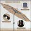 Parasol d'extérieur inclinable / à manivelle à bouton-poussoir solaire 32 pi 9 pi pour jardin, terrasse, cour et piscine 9 pi-1934408957-1934408946