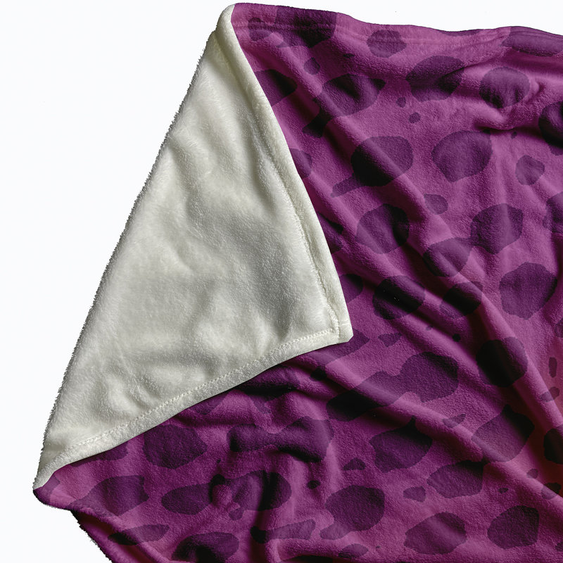 Couverture polaire à motif léopard, L 30 po x L 40 po, Rose