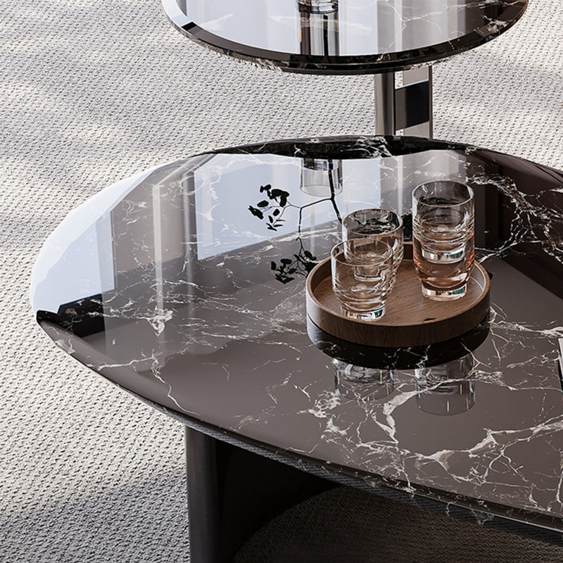 Table basse en marbre Luxury-Style, H 15,7 po x L 47,2 po x P 29,5 po