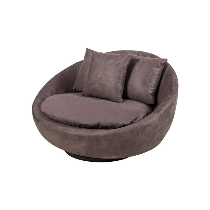 Fauteuil demi-tonneau l 48,7 po Nubuck