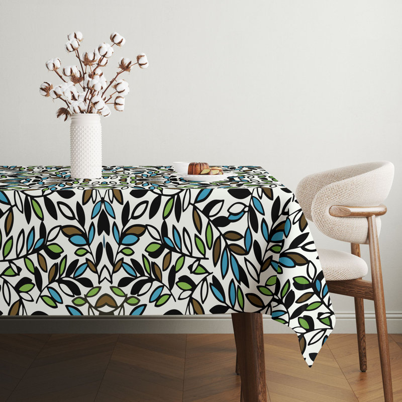 Premium Tablecloth (55 x 71 inches), 65% Cotton / 35% Polyester, Easy Clean | Machine Washable, Tumble Dryer Safe, Ironable | Perfect for Dining Room, Parties & Special Occasions, Stylish & Durable Design