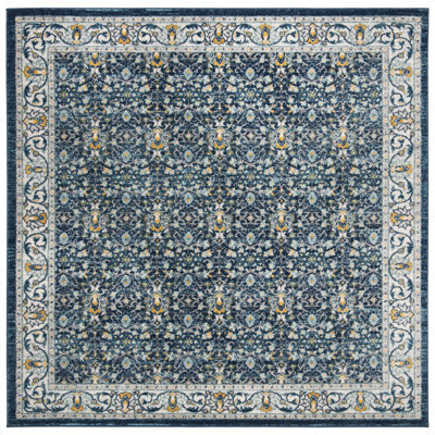 Christa Southwestern Navy/Gray Area Rug