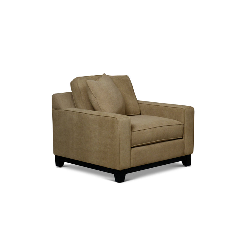 Fauteuil en chenille capitonné de 40 po de largeur Brunhild, Heavenly Cafe Chenille