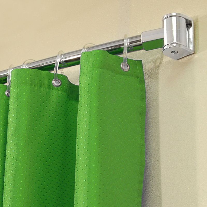 196cm Curved Fixed Shower Curtain Pole