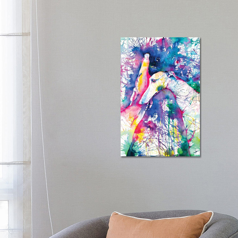 Greyhound Trance by Zaira Dzhaubaeva - Wrapped Canvas Gallery-Wrapped Canvas Giclée, 66.04 cm H x 45.72 cm W x 3.175 cm D