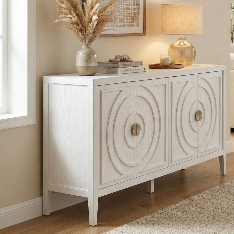 Console de 60 po pour le couloir, Blanc