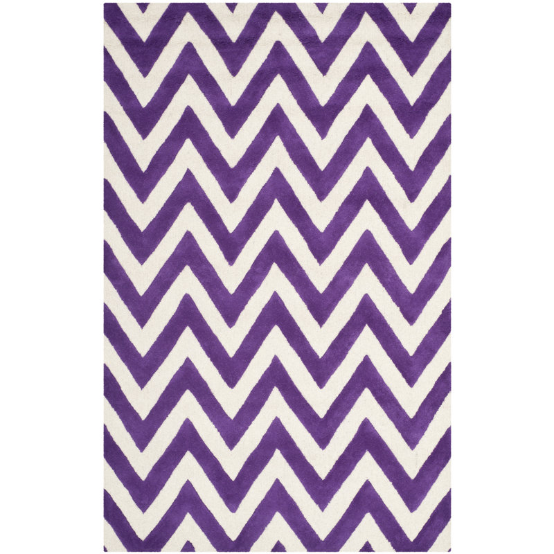 Jamison Chevron Wool Hand Woven Area Rug, Rectangle 183 x 274 cm