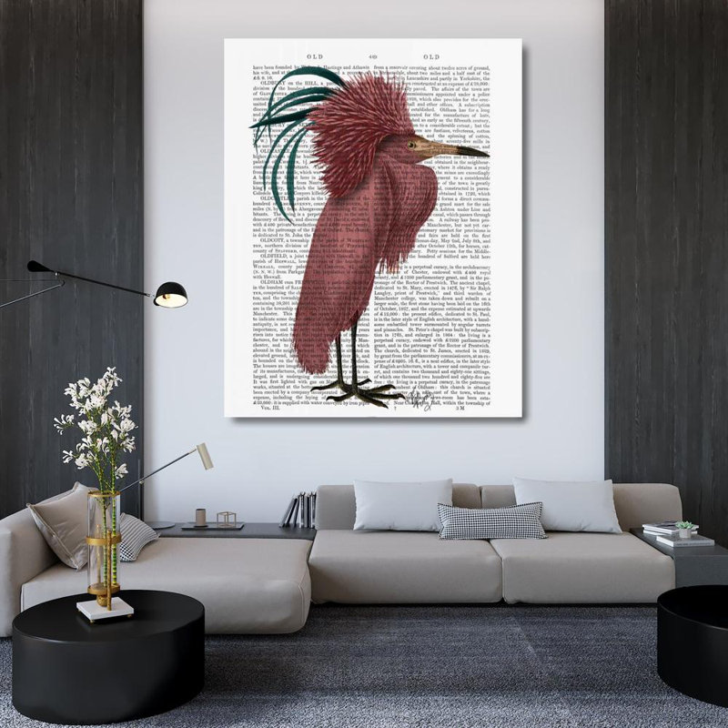 Art sur toile tendue Trinx Fab Funky Gallery, titré: Marsala huppé, H 45 po x l 36 po