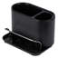  Rangement pour lavabo 3 en 1 noir mat