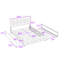 Grand lit plateforme tapissier à 2 tiroirs Carlitha avec lit gigogne simple TG-1266016256
