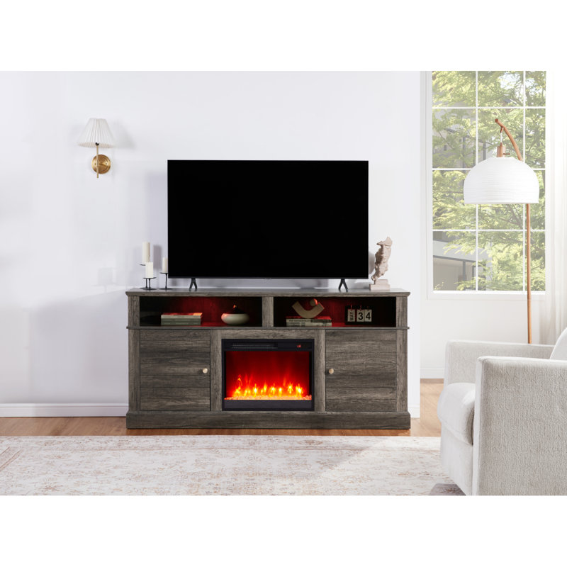 Console de meuble télé 70 po avec foyer et chauffage Lucoyer