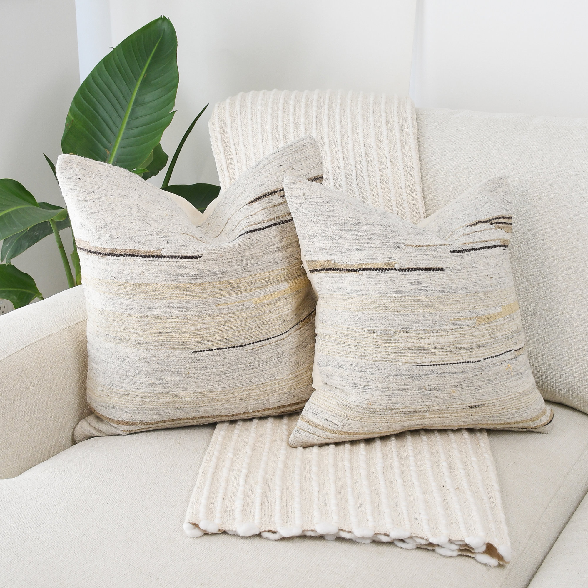  Pillow Cover, Square 20", 2 Piece Set