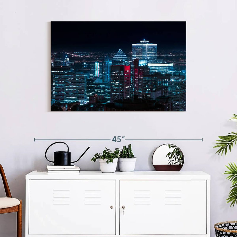 Nicci lumières du centre-ville de Montréal, H 30 po x l 45 po