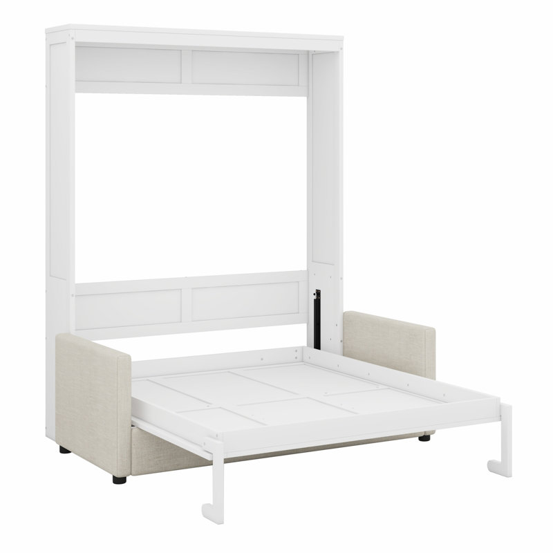 Lit escamotable mural Murphy avec coussin, Blanc