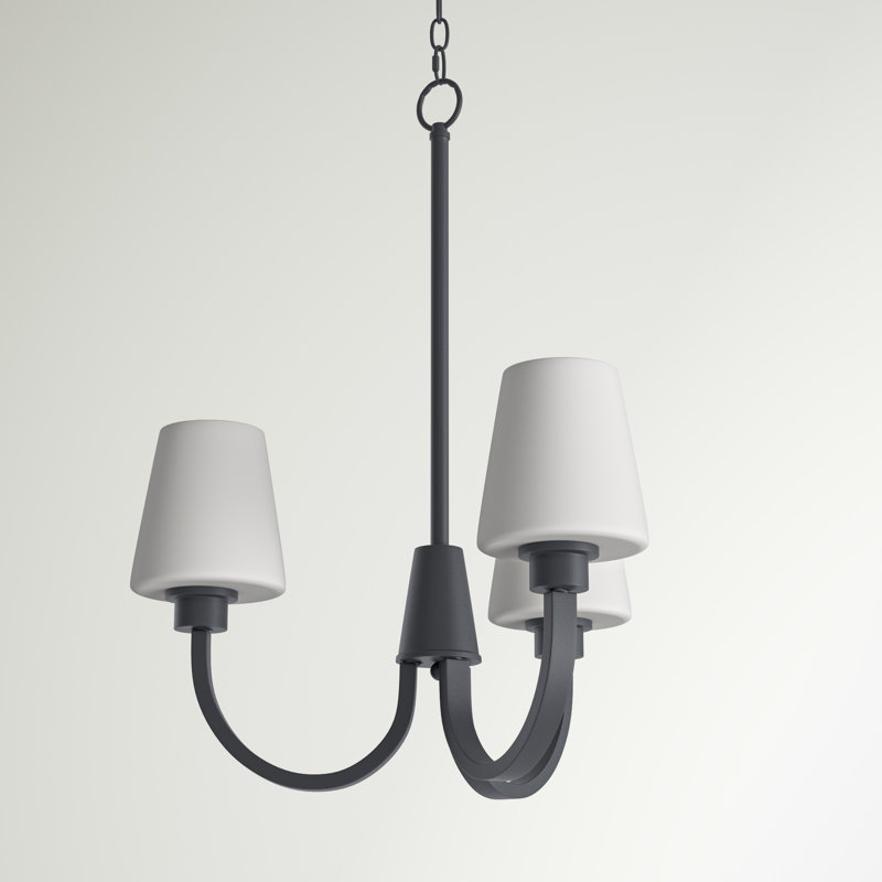 Bottorff 3 - Light Dimmable Classic / Traditional Chandelier, Black