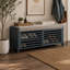 Banc à chaussures TREXM avec rangement et coussin, style volet vieilli, charme rétro pour salon ou entrée.-133700774-133700775