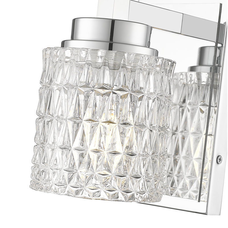 Danika 8 inch Chrome 1 Light Wall Sconce, Chrome