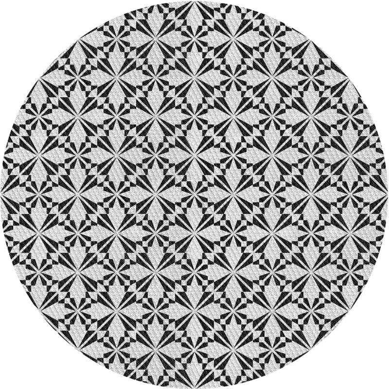 Geometric Indoor Rug, Round 7'