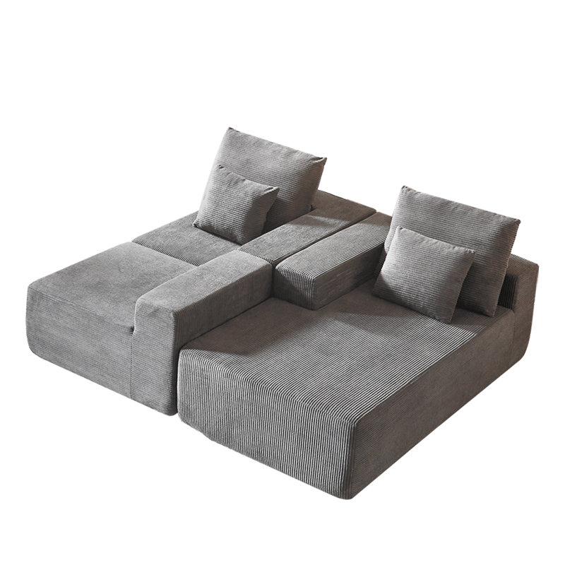 Modular Sectional Sofa With Chaise, Modern L Shaped Cloud Couch With Deep Seat, Sectional Couches For Living Room, Bedroom, Office, No Assembly Required
