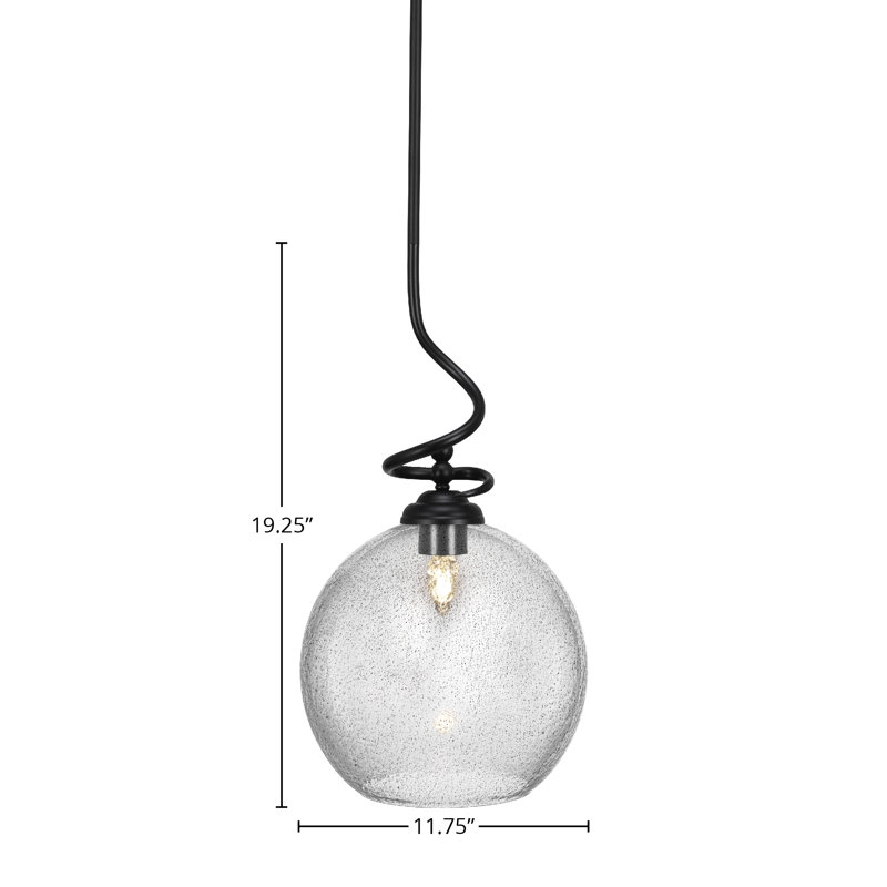 Capri Stem Hung Pendant, White