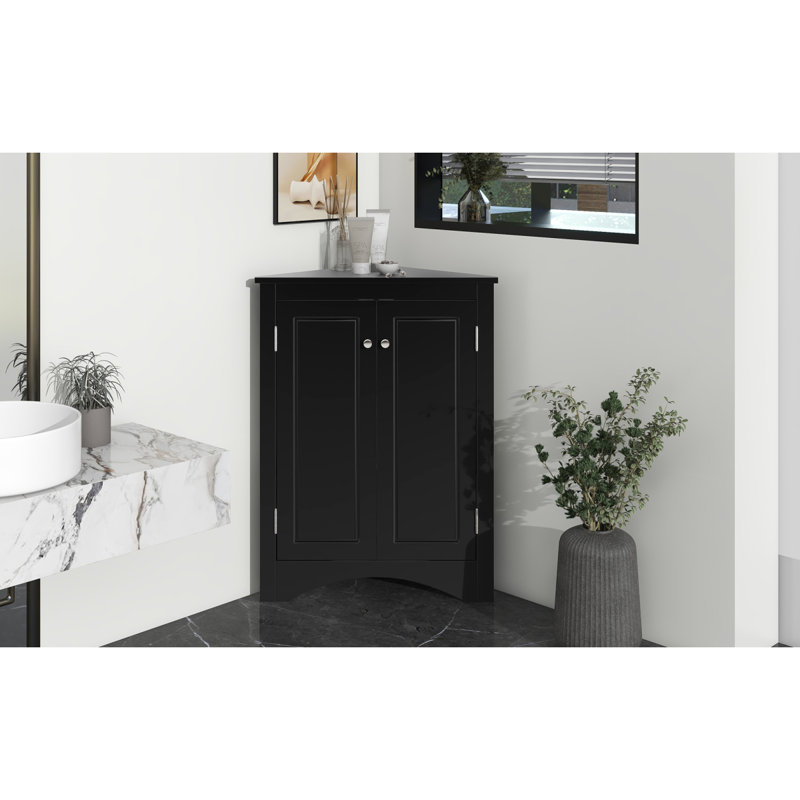 Modern Dontrel Freestanding Bathroom Cabinet, Black