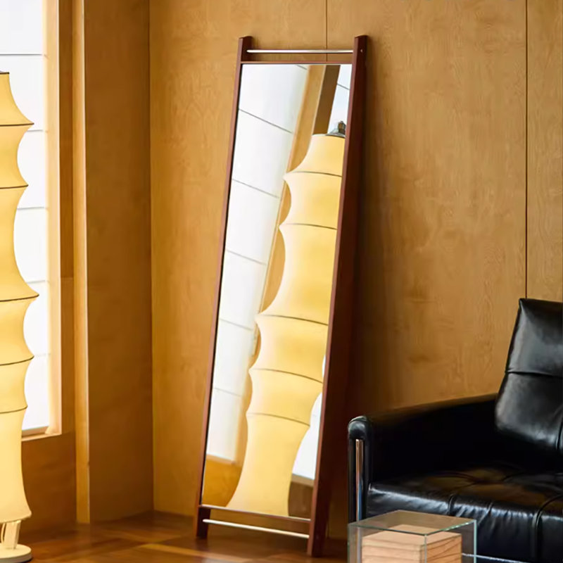 Rectangle Solid Wood+Stainless Steel Full Length Mirrors